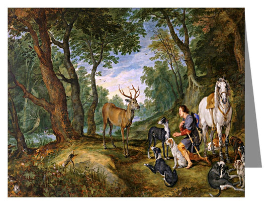 Vision of St. Hubert - Note Card Custom Text by Museum Classics - Trinity Stores