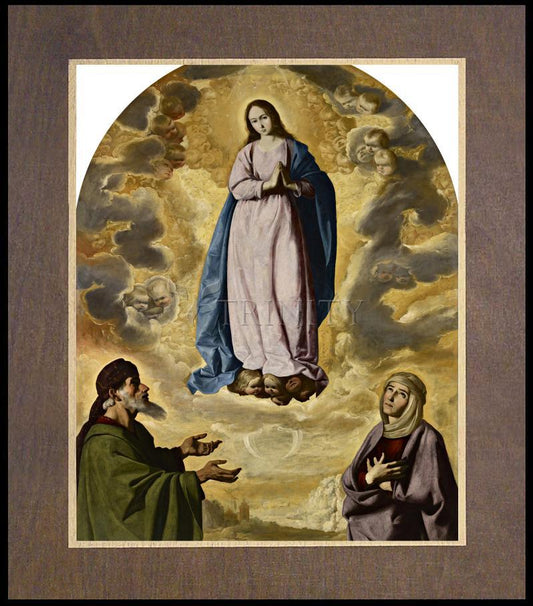 Immaculate Conception with Sts. Joachim and Anne - Wood Plaque Premium by Museum Classics - Trinity Stores