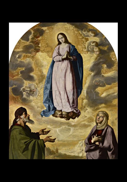 Immaculate Conception with Sts. Joachim and Anne - Holy Card by Museum Classics - Trinity Stores