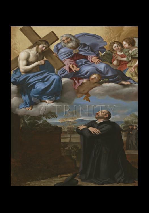 St. Ignatius of Loyola's Vision of Christ and God the Father at La Storta - Holy Card by Museum Classics - Trinity Stores