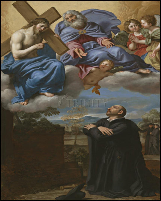 St. Ignatius of Loyola's Vision of Christ and God the Father at La Storta - Wood Plaque by Museum Classics - Trinity Stores