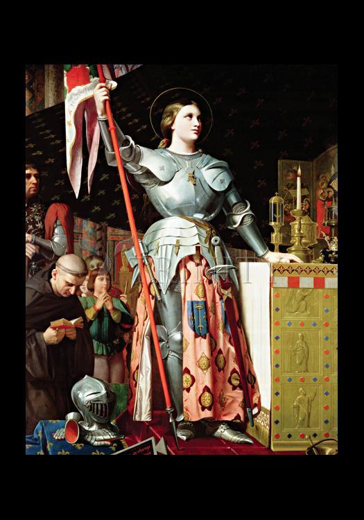 St. Joan of Arc at Coronation of Charles VII - Holy Card by Museum Classics - Trinity Stores