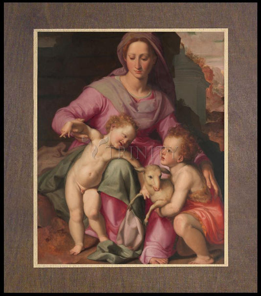 Madonna and Child with Infant St. John the Baptist - Wood Plaque Premium by Museum Classics - Trinity Stores
