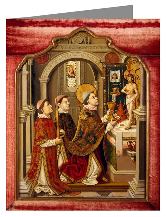 Mass of St. Gregory the Great - Note Card Custom Text by Museum Classics - Trinity Stores