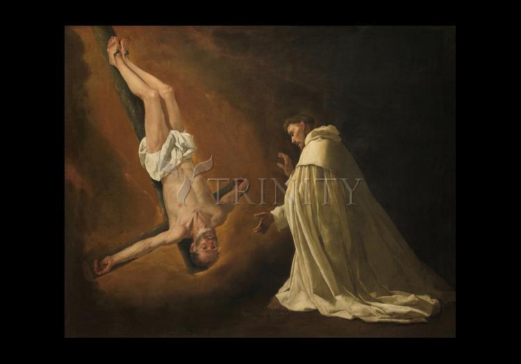 Apparition of St. Peter to Saint Peter Nolasco - Holy Card by Museum Classics - Trinity Stores