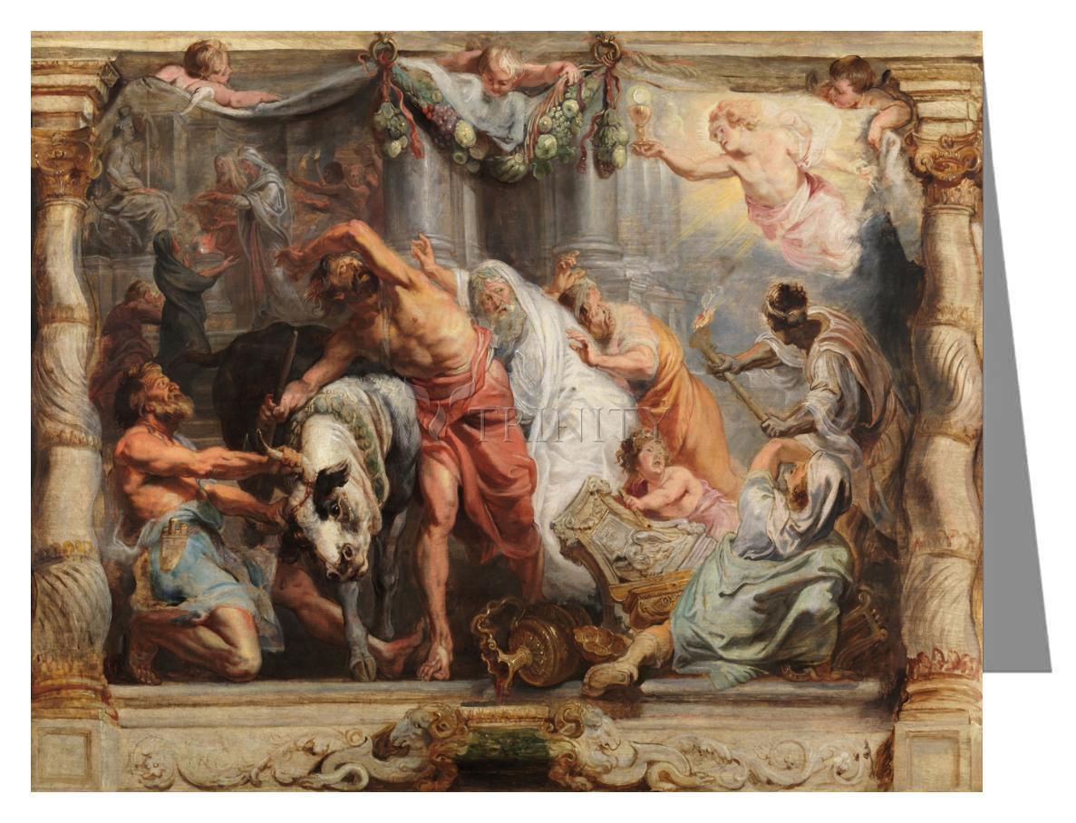 Triumph of the Eucharist over Idolatry - Note Card by Museum Classics - Trinity Stores