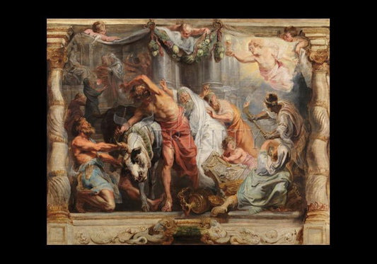 Triumph of the Eucharist over Idolatry - Holy Card by Museum Classics - Trinity Stores