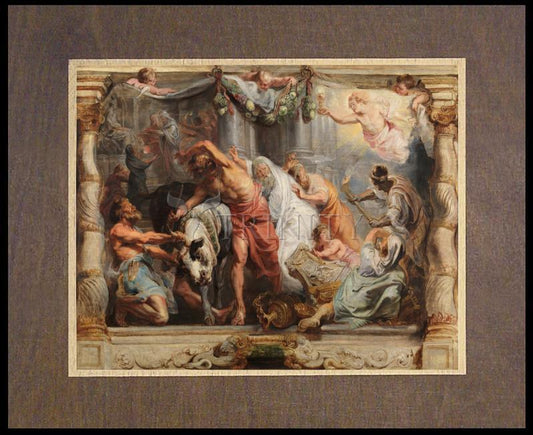 Triumph of the Eucharist over Idolatry - Wood Plaque Premium by Museum Classics - Trinity Stores