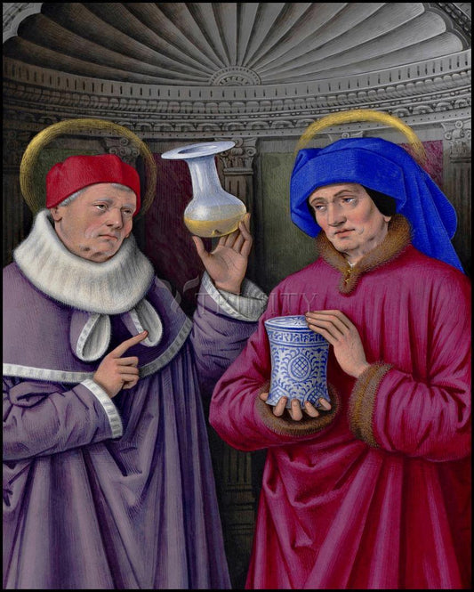 Sts. Cosmas and Damian - Wood Plaque by Museum Classics - Trinity Stores