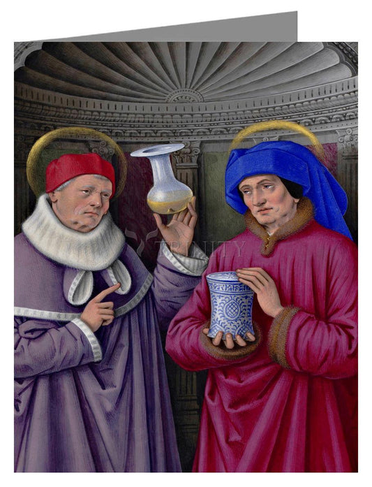 Sts. Cosmas and Damian - Note Card by Museum Classics - Trinity Stores