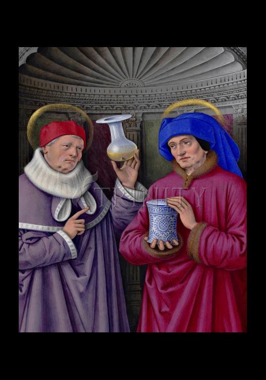 Sts. Cosmas and Damian - Holy Card by Museum Classics - Trinity Stores
