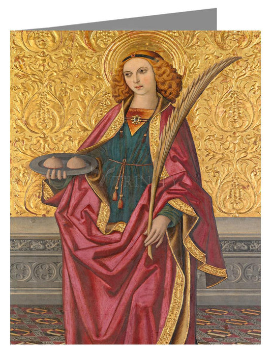 St. Agatha - Note Card Custom Text by Museum Classics - Trinity Stores
