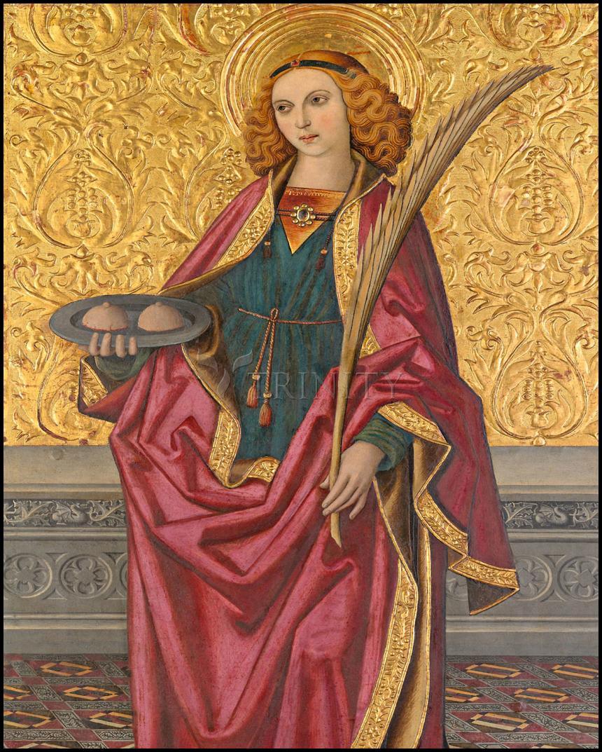 St. Agatha - Wood Plaque by Museum Classics - Trinity Stores