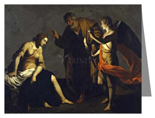 St. Agatha Attended by St. Peter and Angel in Prison - Note Card Custom Text by Museum Classics - Trinity Stores