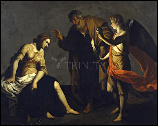 St. Agatha Attended by St. Peter and Angel in Prison - Wood Plaque by Museum Classics - Trinity Stores