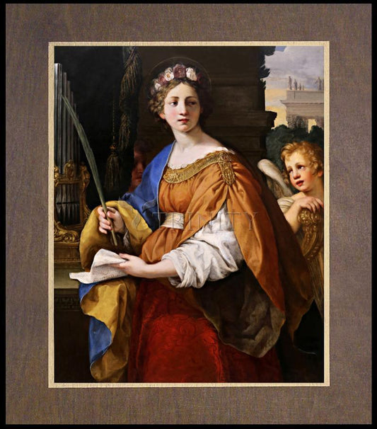St. Cecilia - Wood Plaque Premium by Museum Classics - Trinity Stores
