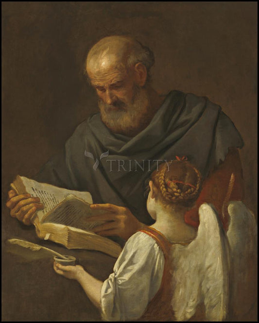 St. Matthew and Angel - Wood Plaque by Museum Classics - Trinity Stores