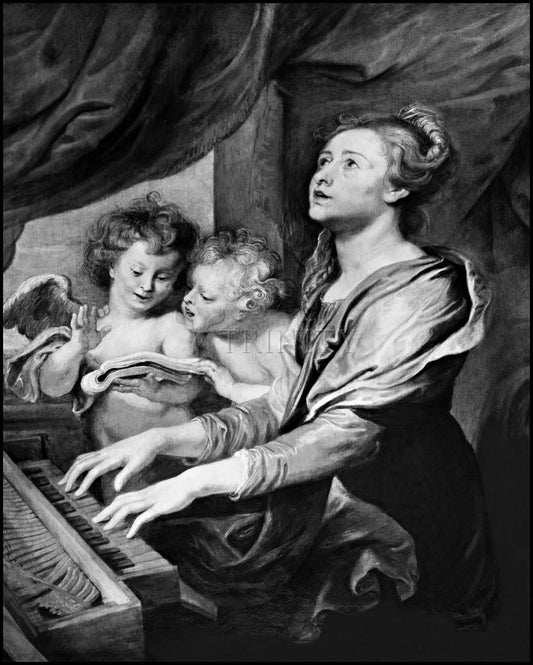 St. Cecilia - Wood Plaque by Museum Classics - Trinity Stores