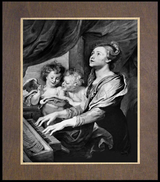 St. Cecilia - Wood Plaque Premium by Museum Classics - Trinity Stores