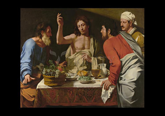 Supper at Emmaus - Holy Card