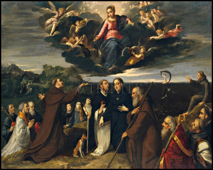 Mary Adored by Saints - Wood Plaque by Museum Classics - Trinity Stores