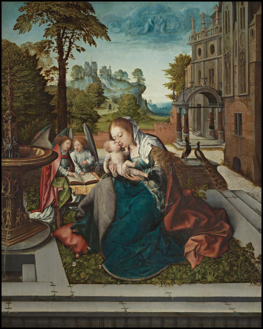 Mary and Child with Angels - Wood Plaque by Museum Classics - Trinity Stores