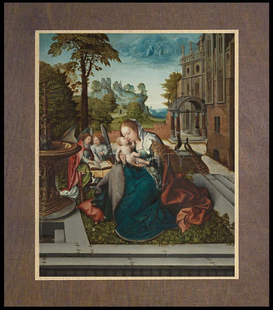 Mary and Child with Angels - Wood Plaque Premium by Museum Classics - Trinity Stores