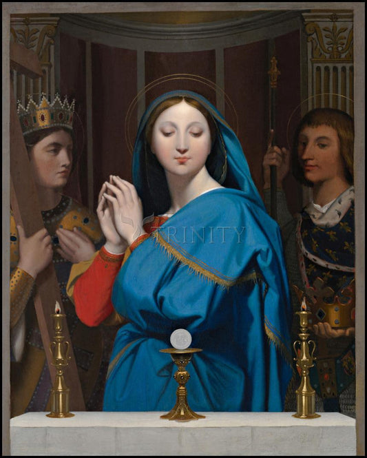 Mary Adoring the Host - Wood Plaque by Museum Classics - Trinity Stores