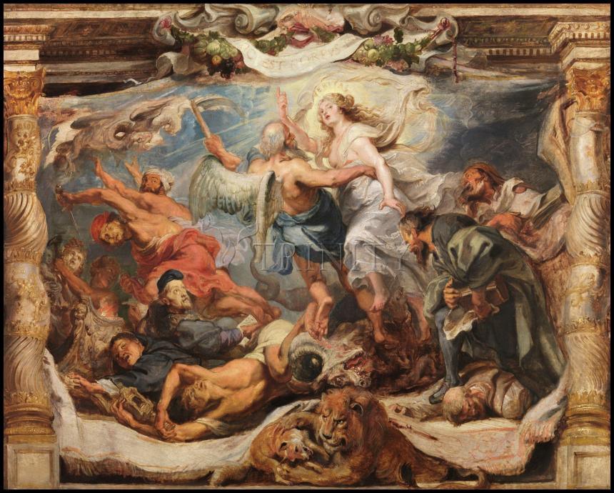 Victory of Truth over Heresy - Wood Plaque by Museum Classics - Trinity Stores
