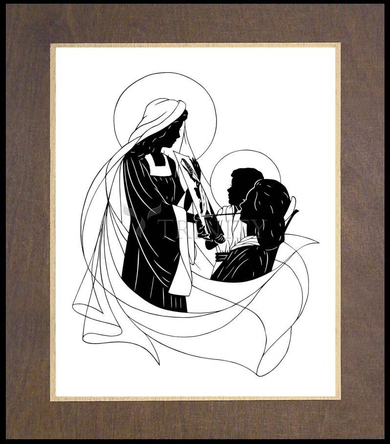 Ann Adams' Madonna - Wood Plaque Premium by Dan Paulos - Trinity Stores