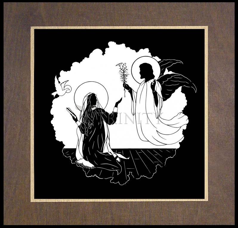 Annunciation - Wood Plaque Premium by Dan Paulos - Trinity Stores