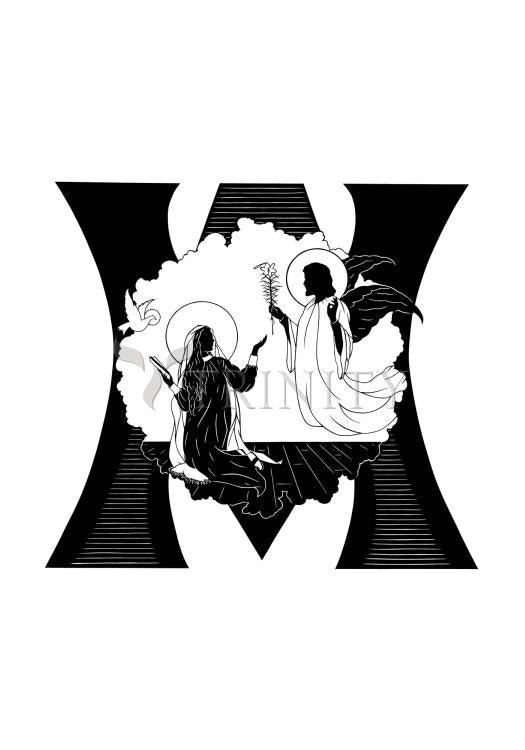 Annunciation - Holy Card by Dan Paulos - Trinity Stores
