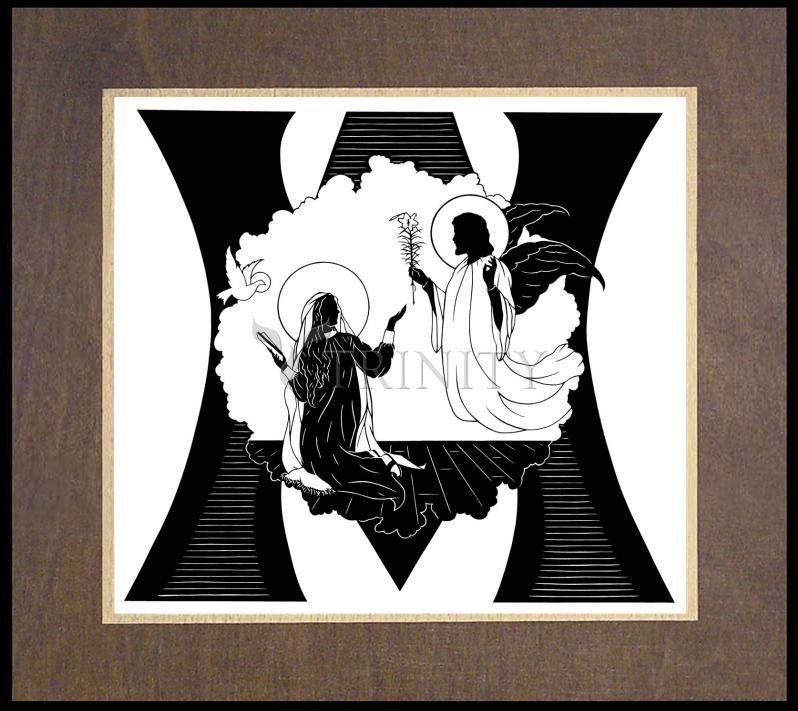 Annunciation - Wood Plaque Premium by Dan Paulos - Trinity Stores