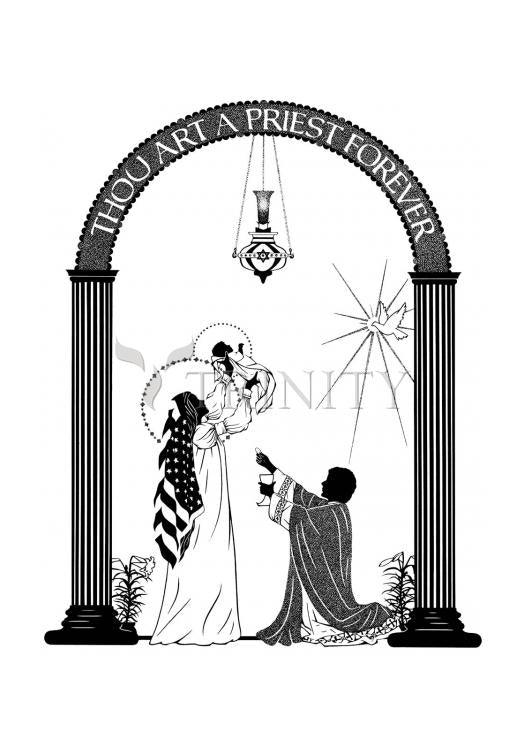 Thou Art A Priest Forever - Holy Card by Dan Paulos - Trinity Stores