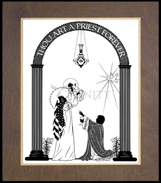 Thou Art A Priest Forever - Wood Plaque Premium by Dan Paulos - Trinity Stores