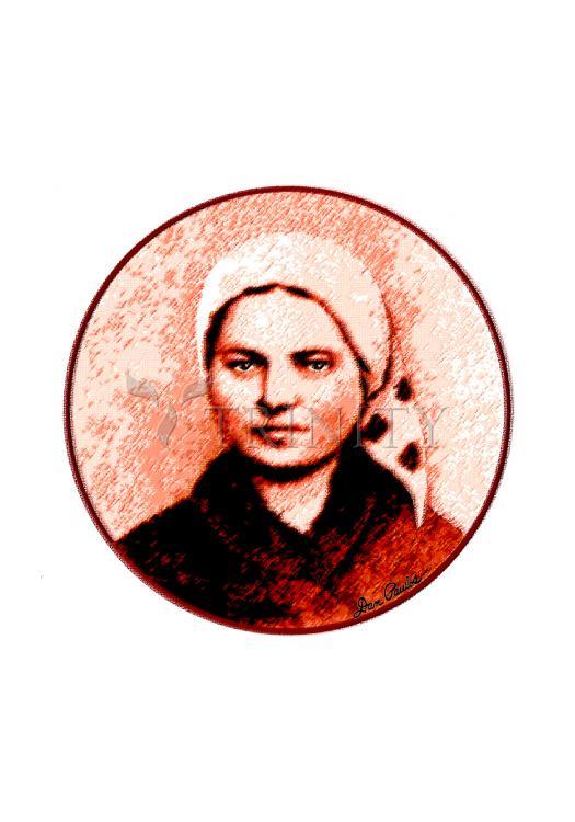 St. Bernadette of Lourdes - Circle - Holy Card by Dan Paulos - Trinity Stores