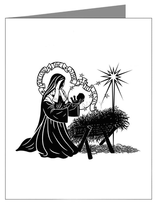 St. Bernadette of Lourdes - Manger - Note Card Custom Text by Dan Paulos - Trinity Stores