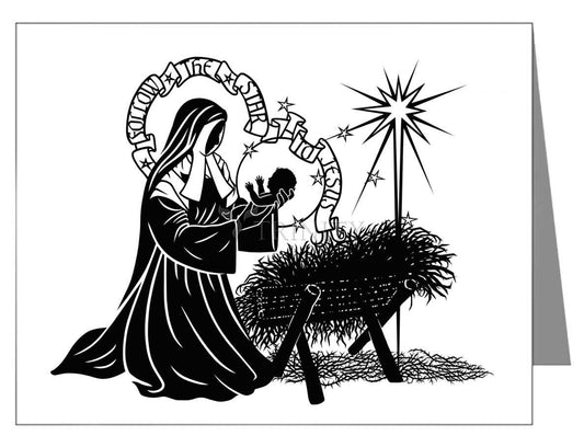 St. Bernadette of Lourdes - Manger - Note Card by Dan Paulos - Trinity Stores