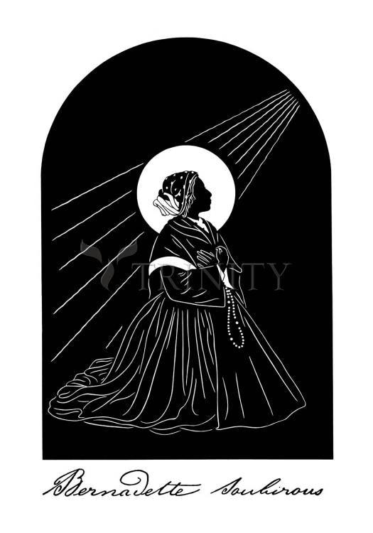 St. Bernadette - Holy Card by Dan Paulos - Trinity Stores