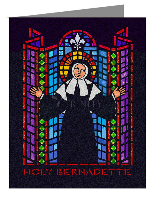 St. Bernadette of Lourdes - Window - Note Card Custom Text by Dan Paulos - Trinity Stores