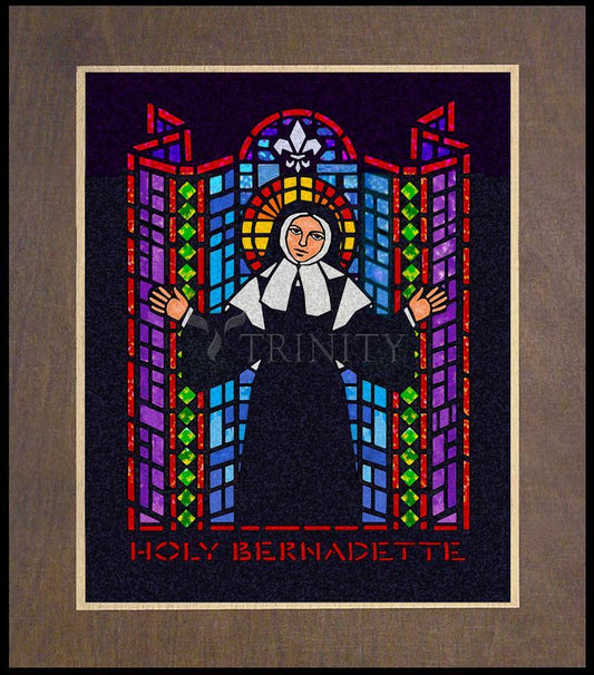 St. Bernadette of Lourdes - Window - Wood Plaque Premium by Dan Paulos - Trinity Stores