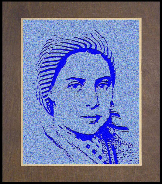 St. Bernadette of Lourdes - In Blue - Wood Plaque Premium by Dan Paulos - Trinity Stores