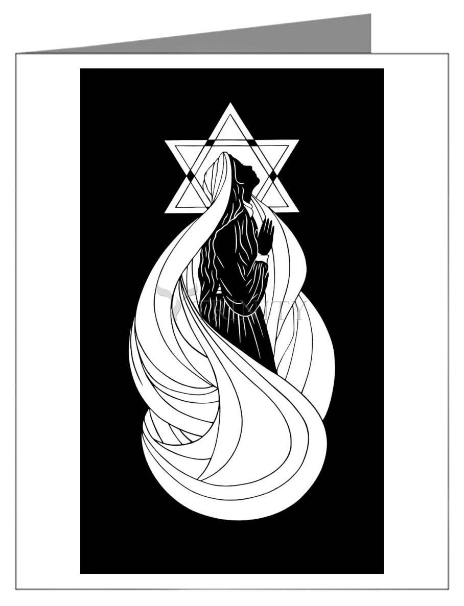 Bright Star of David - Note Card Custom Text by Dan Paulos - Trinity Stores