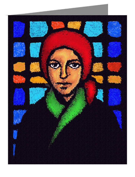 St. Bernadette of Lourdes - Stained Glass - Note Card by Dan Paulos - Trinity Stores