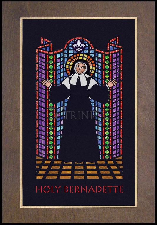 St. Bernadette - Wood Plaque Premium by Dan Paulos - Trinity Stores