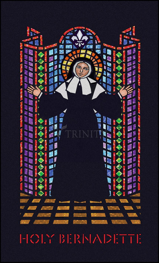 St. Bernadette - Wood Plaque by Dan Paulos - Trinity Stores