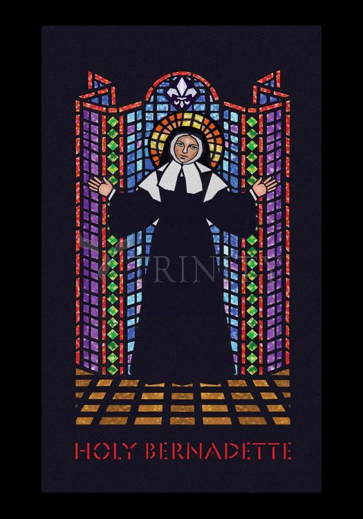 St. Bernadette - Holy Card by Dan Paulos - Trinity Stores