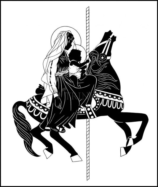 Carousel Madonna - Wood Plaque by Dan Paulos - Trinity Stores