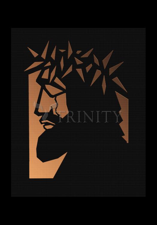 Christ Hailed as King - Brown Glass - Holy Card by Dan Paulos - Trinity Stores