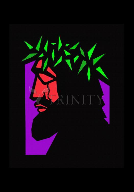 Christ Hailed as King - Stained Glass - Holy Card by Dan Paulos - Trinity Stores